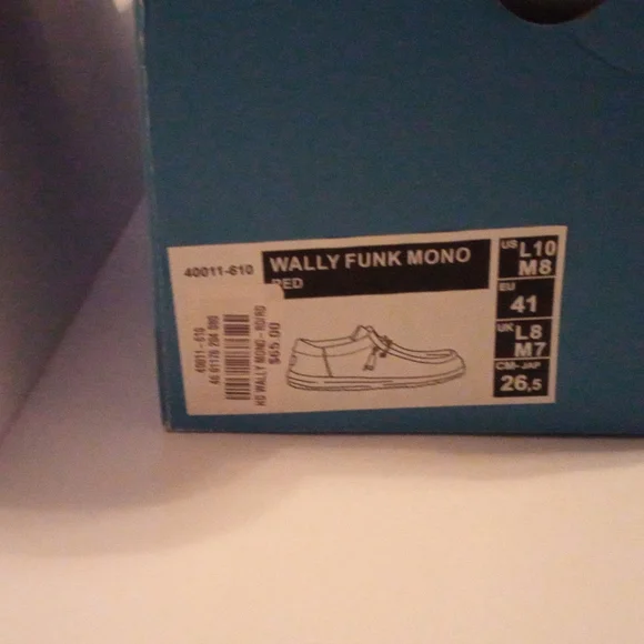 Hey Dude Unisex in Bright Red - Picture 4 of 4